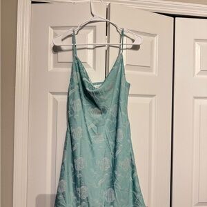 12th Tribe Teal Floral Dress